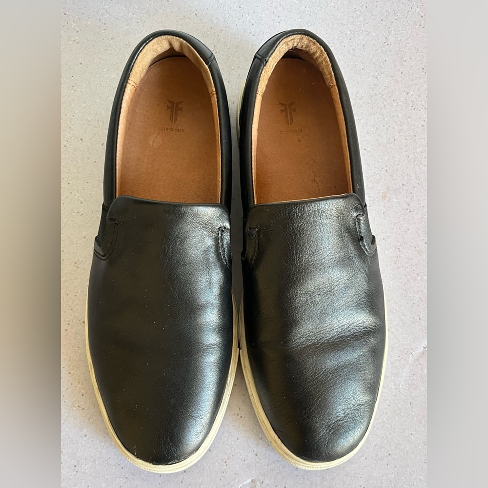 FRYE Black Dylan Genuine Leather Slip-On Sneaker Women’s 8M Casual MSRP $158